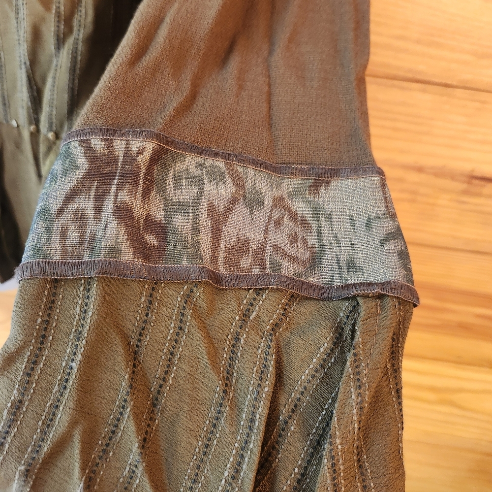 Vintage Spencer Alexis Womens Top XL Brown Rayon Silk Blend Fairy Whimsy 90s - Picture 4 of 9